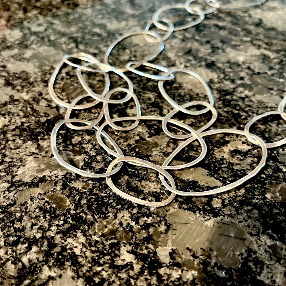 Silpada Sterling Silver Open Oval Link Necklace - Elegant Silver Chain - Picture 3 of 3